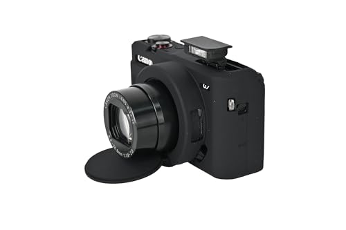 Funda para cámara Canon PowerShot G7X II de silicona negra miniatura 4