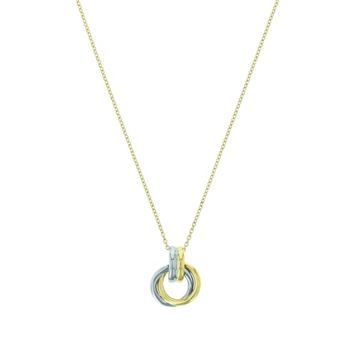 Amor Kette mit Anhänger Edelstahl Damen Halsschmuck, 42+3 cm, Bicolor, Kommt in Schmuck Geschenk Box, 2039983