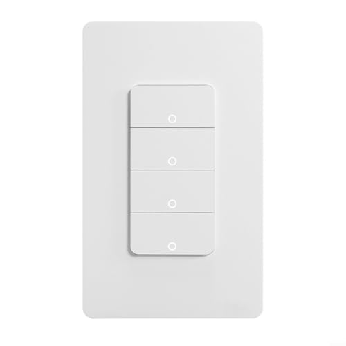 Zeroupshop Kit de interruptor inalámbrico inteligente con control remoto con función de temporizador para electrodomésticos, lámparas y planchas (interruptor de cuatro vías)