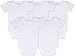 Burt's Bees Baby - Set of 5 Bee Essentials Solid Short Sleeve Bodysuits, 100% Organic Cotton, Cloud (0-3 Months)