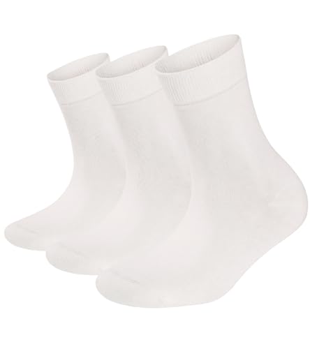 Image of Women's 3 Pairs Cotton Crew Midcalf Socks, Soft & Comfortable Dress Hosiery in Pastel Colors (36 /40)