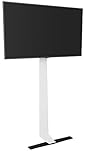 AVF FL601LT Against the Wall Standing TV Mount – Fits up to 80" TVs (60kg Max) – White & Black Freestanding Tilt Bracket – Cable Management – Easy to Install – Ideal for Renters