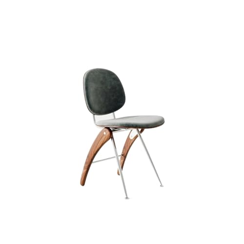 SLOQYNAPU Silla de Comedor de Madera Maciza de Mediados de Siglo, Silla Lujosa y Premium, Silla con Respaldo, Estilo Retro Bauhaus, Silla de Madera de Cera Blanca(A)