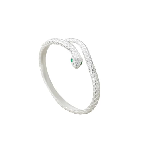 S999-Silver-Snake-Shaped-Bangle-BraceletOpen-Snake-Arm-Cuff-Bracelets-Adjustable-Serpent-Wrap-Silver-Bangles-for-Womens-Animal-Silver-Charm-Bangle-Bracelet-Jewelry-for-Women-Gifts