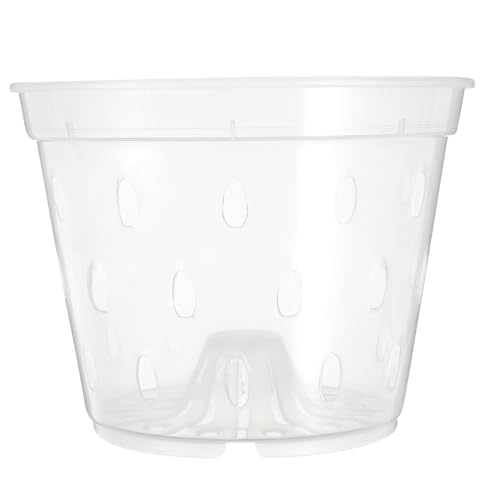 YARNOW Maceta Transparente para Orquídeas con Diseño Especial para Raíces Saludables para Exterior y Interior