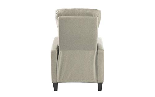 Casa Andrea Milano Living Room Slim Manual Recliner Chair (Beige) #TOP6
