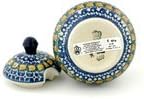 Polmedia Polish Pottery Sugar Bowl 8 oz - Field Of Wildflowers Pattern Handmade in Boleslawiec Poland by Ceramika Artystyczna + Certificate of Authenticity