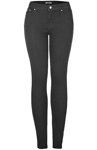 2LUV Women's 5 Pocket Stretch Skinny Jeans Black Denim 11