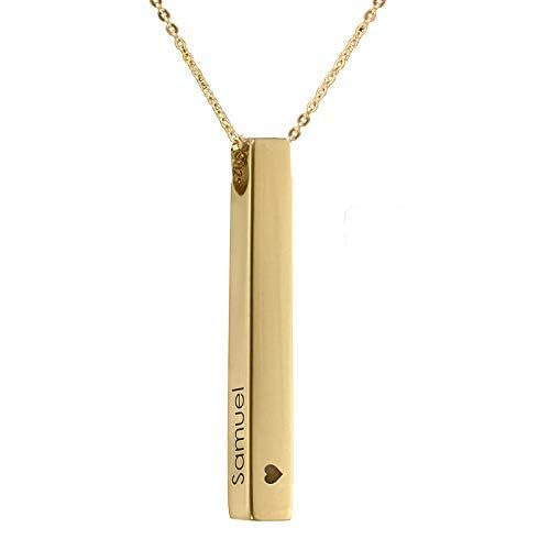 RoiDes Arts Name Necklace Bar Pendent Highly Polished 4 side Engraving For Unisex Adult (B08WC86DS1) Amazon Price History, Amazon Price Tracker