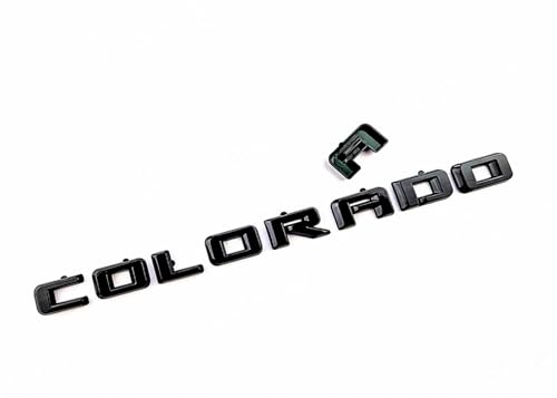 Image of Overlay Door Rear Emblems Letters 3D Badge Nameplate Replacement for 2023+ Colorado 3PCS (Gloss Black)