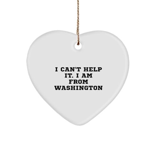 Washington State of Mind Heart Ornament Gifts from Washington for Friends Who Can't Help But Rep Washington Funny Christmas Unique Gift Ideas