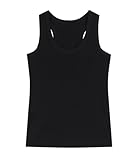 Juephe Soft Undershirt Tank Top Cotton Undershirt Sleeveless Shirts for Kids Girls Or Boys Black