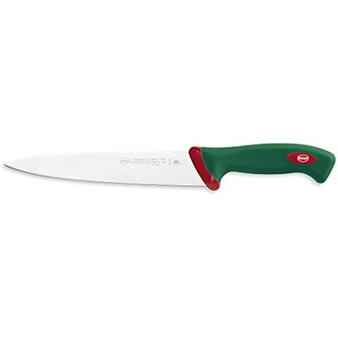 Sanelli Premana Professional Line Carving Knife, 8.7", Silver/Green Cover