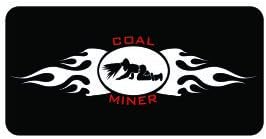 (3) coal miner flames Funny Hard Hat/Helmet Stickers