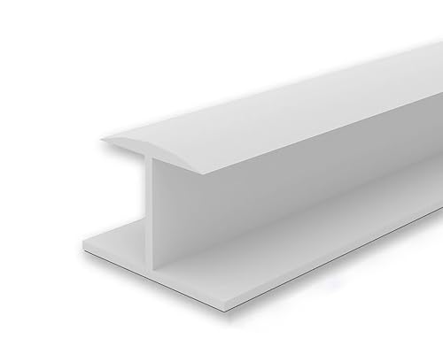 DLDIRECT Slatwall Panel H Trim 2 Pieces 8 ft. (48 inches) - Slatwall Accessories for a Seamless Connection Between Panels - 8' (48-3/16