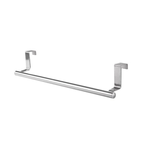 Soporte para colgar baño de acero inoxidable sobre puerta toallero negro S 23cm