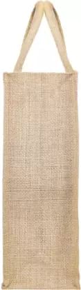 Image of Cycle & Corn Design Jute Bag with Zip Closure | Tote Lunch Bag | Multipurpose Bag (6)