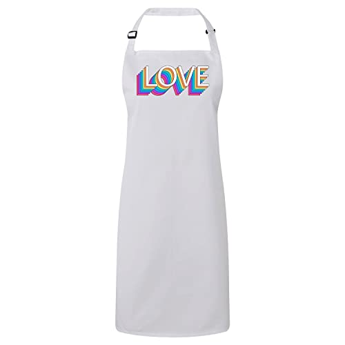 Tablier cuisine arc-en-ciel rétro protège-vêtements style LGBT