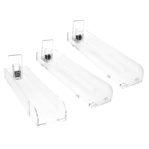 ORFOFE Présentoir Automatique à Cigarettes Poussoir 3 Pièces 28 Cm Plastique Transparent Distributeur Pratique pour Boutique et Rangement, Support Stable...