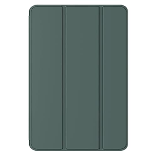 Étui vert foncé avec veille auto et coque arrière en TPU souple pour tablette