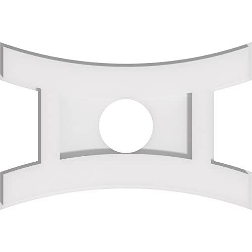 Ekena Millwork CMP14X9HN-03000 Haven Architectural Grade PVC Contemporary Urethane Ceiling Medallions 14"W x 9 3/8"H x 3"ID x 3"C x 1"P