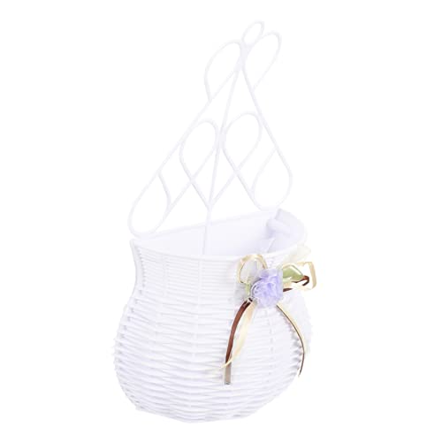 Sosoport Panier à Fleurs Suspendu Décoration Murale Artisanale Panier De Rangement pour Fleurs Sèches Et Fraîches pour Chambre Et Salon Style Rustique Et