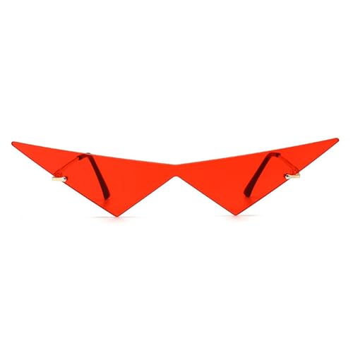 Image of willochra Triangle One Piece Frameless Sunglasses For Women Trendy Ocean Lens Sun Glasses Men Party Prom Sunglasses