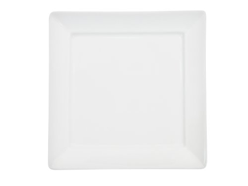 CAC China F-SQ7 Paris-French Square 7-1/2-Inch New Bone White Porcelain Thin Square Plate, Box of 36