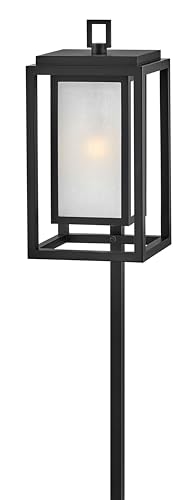 Hinkley Republic Low Voltage Path Light - Composite, Etched Glass Panels, LED Included, Anti-Fading Finish - Black Finish -  15558BK-LL