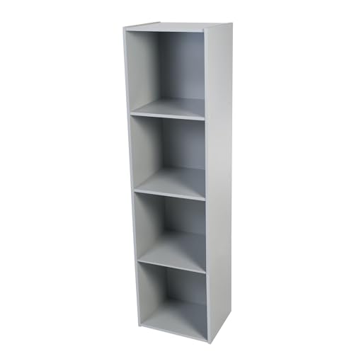 Iris Ohyama, Mueble multifuncional / Mobiliario infantil de madera / Estantería para juguetes y libros / Armario infantil, Diseño,Modular, Casa, escuela - Kids cube shelf - KCX-4 - Gris