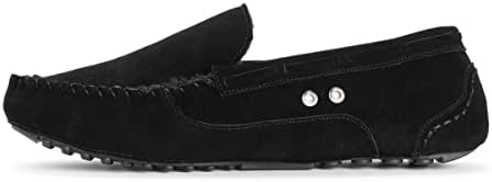 MUK LUKS Men's Everett Moccasin Slippers, Ebony, 13 | Image 7