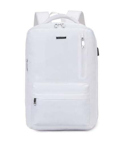 Romantic Crown Mochila de Viagem Expansivel Avião Grande Feminina,Mochila Executiva Masculina Impermeável Reforçada para Notebook,Casual Esportes Hiking Escola Presente1 (Branco)