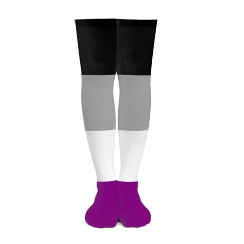 Women Girls Breathable Non Slide Cushioned Crew Socks Long High Compression Socks4