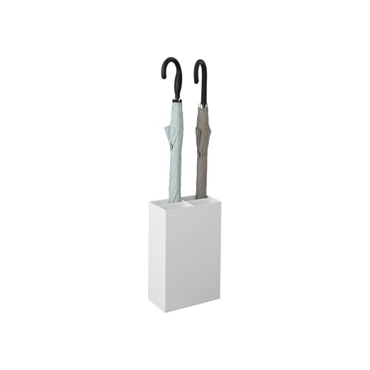 YAMAZAKI 3451 SMART Umbrella Stand Wide, white, Steel/Polypropylene, 23.5 x 12 x 36 cm