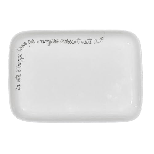 LA PORCELLANA BIANCA - Gli Onesti Piatto Rettangolare 22x15 cm, Porcellana