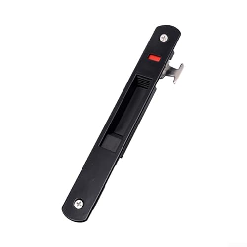 Boulon de verrouillage de porte coulissante de balcon, serrure de verrouillage d'un seul côté en alliage de zinc, serrure à crochet latéral pour porte coulissante (noir)