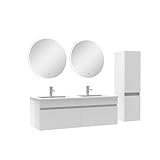 Cet ensemble est dote d'un lavabo et meuble de lavabo.