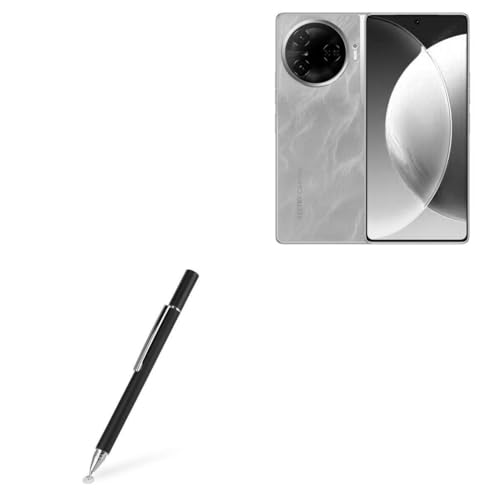 BoxWave Stylus Pen Compatible with Tecno Camon 30 - FineTouch Capacitive Stylus, Super Precise Stylus Pen - Jet Black