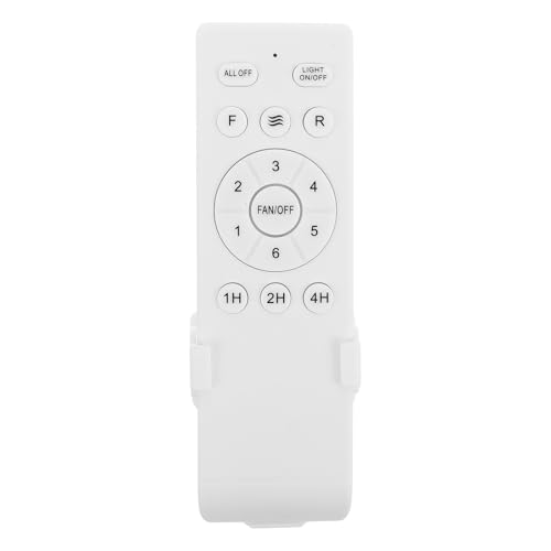 NUOBESTY Control remoto universal para ventilador de techo: incluye 6 velocidades y temporizador de 1/2/4 h. Kit de reemplazo para lámpara de techo.