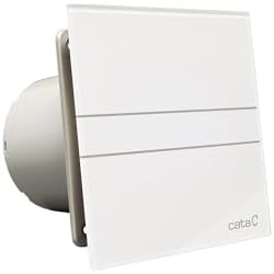Ventilador Cata CATA E 100 GT Modelo E-100 baño silencioso | Serie e Glass | Bajo Consumo | Ventilador Extractores de aire | Alta Eficiencia Energética, 8 W, 230 V, Cristal Blanco