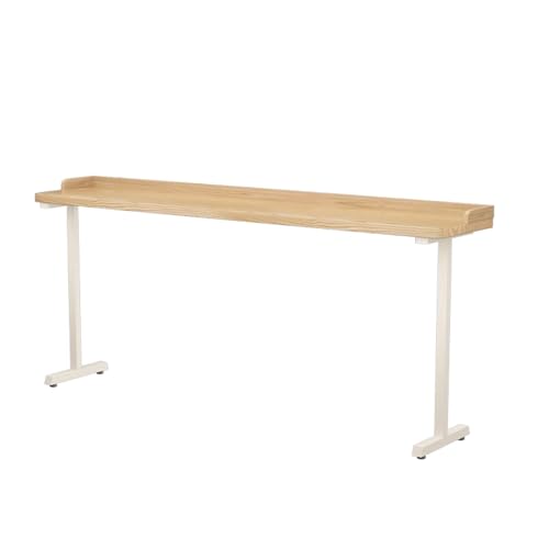 Mesas Altas de Bars Barra de Bars de Madera Maciza con Marco Amplia Encimera Robustas Patas de Hierro Forjado Mesa de Balcón para Salón, Comedor, Bari(120x40x105cm)
