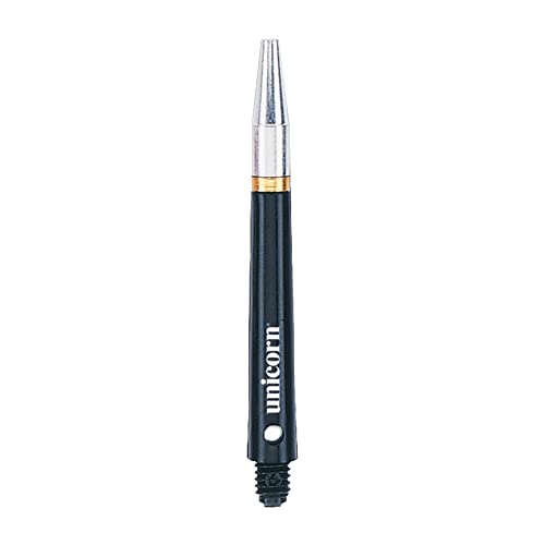 Unicorn Rotating Dart Shafts | Gripper 360 | Durable Polycarbonate with Alloy Flight Holder | Black | Short 40.1 mm | 3 Stems