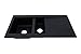 Produktbild Respekta Denver Mineralite-Verbundstoffspüle in Schwarz / 1 Becken Einbauspüle in 100 x 50 cm/Spülbecken geeignet für Unterschränke ab 60 cm Breite
