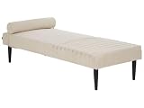 Chaise longue moderno minimalista diván individual tela beige Mauriac