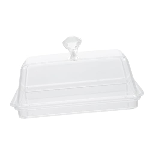 GETAJGHSD バターケース 透明蓋付き バター保存容器 多用途 食品収納ボックス キッチン用 レストラン食器 スムーズ表面 清潔簡単