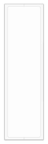 Plain White Addendum Window Stickers - Adhesive - 3.125 inches x 11 inches (250 per Pack)