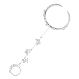 Bracelet chaîne anneau de main - ce bracelet de doigt est un excellent choix pour la famille et les amis lors d'occasions spéciales telles que les anniversaires, noël et le nouvel an, anneaux de main