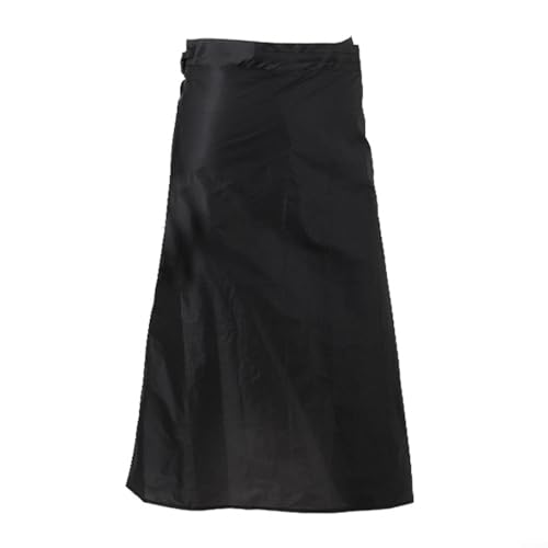 Alanmoship Nylon Rain Skirt Ultra-Light Rain Skirt Kilt Pant with Storage Pouch 23.6-39.3in Waist for Cycling Camping Hiking Ground Cloth Or Rain Cover (Black)