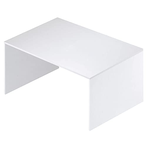 Escritorio de oficina con panel frontal de 73 cm de altura, color blanco flameado