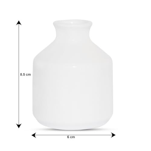 Image of Mkd2 Rise Ceramic Reed Diffuser Pot I Empty Aroma Pot - Set of 3 (White) for Home Decor, Decoration, Fragrance, Gifts